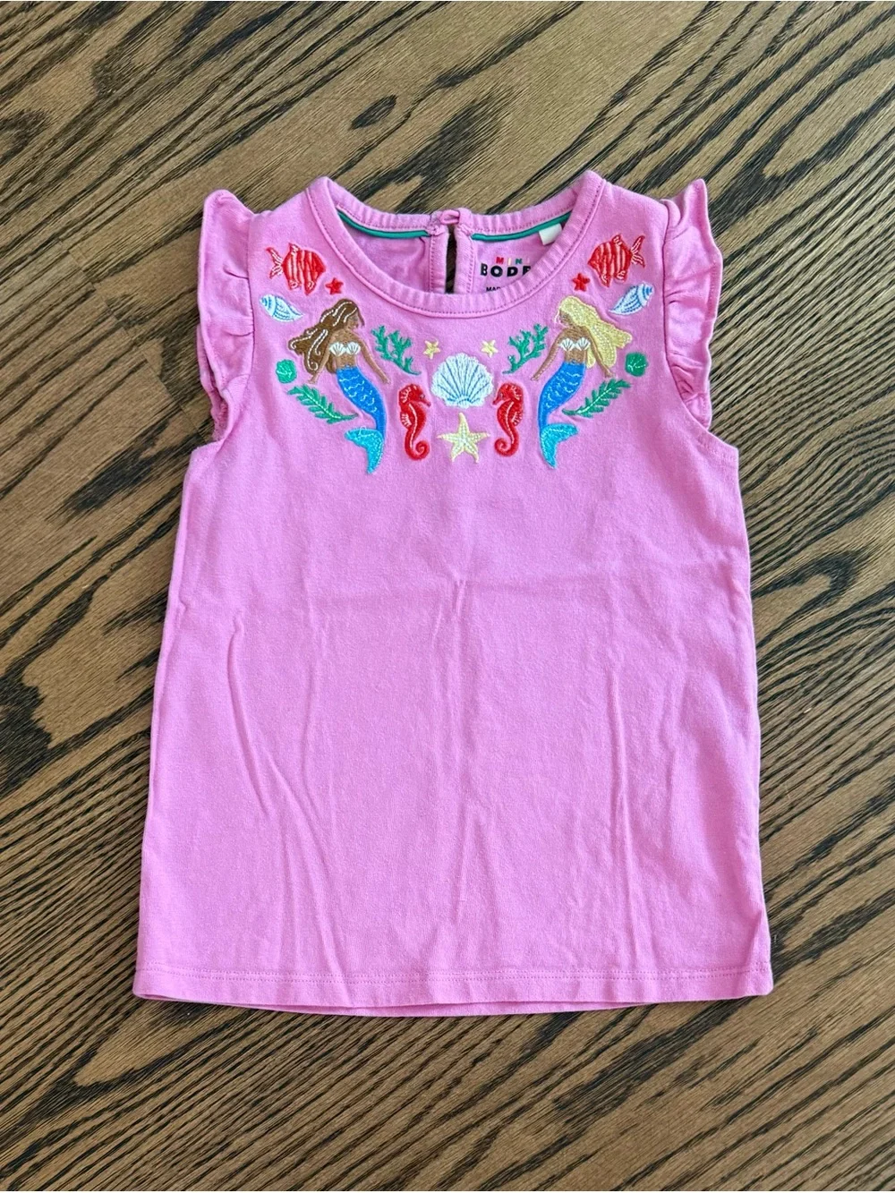 Carter's Pink Mermaid Tank Top with Colorful Sea Print Leggings